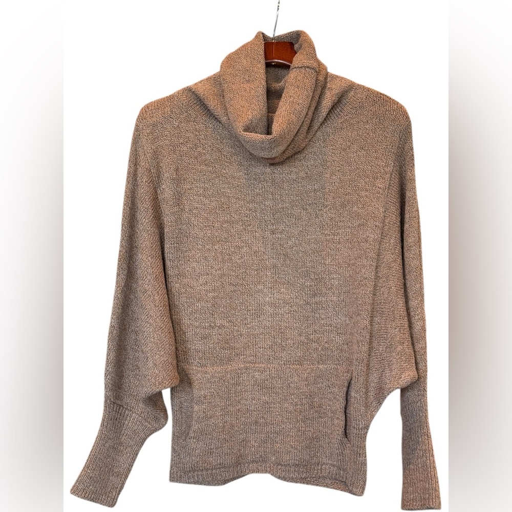 Size Small Cozy Rusty Brown Cowl Neck Sweater